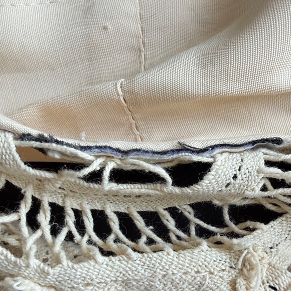 Cream Lace Back Draped Blazer Jacket Small–Medium Romantic Boho - Picture 5 of 9